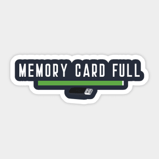 Memory Card Full Sticker